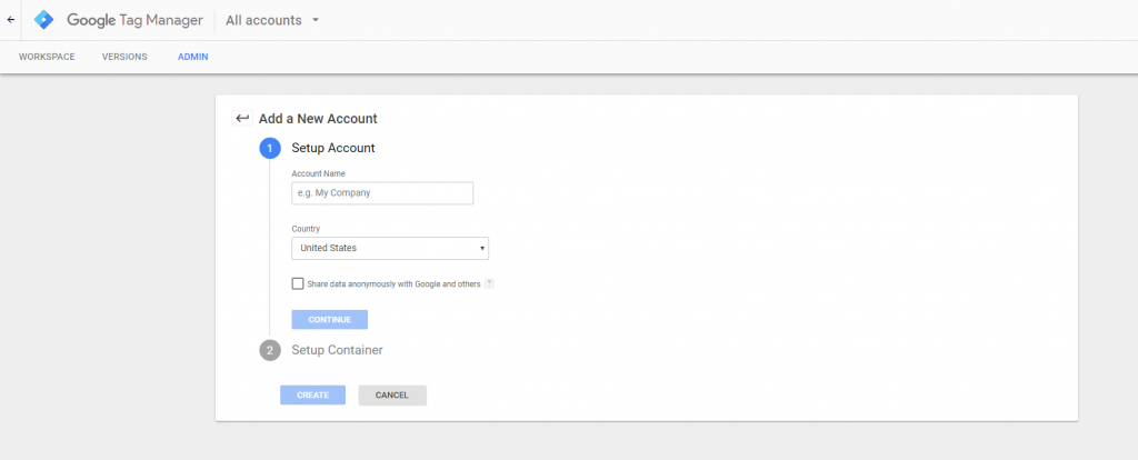 Google Tag Manager Snapshot