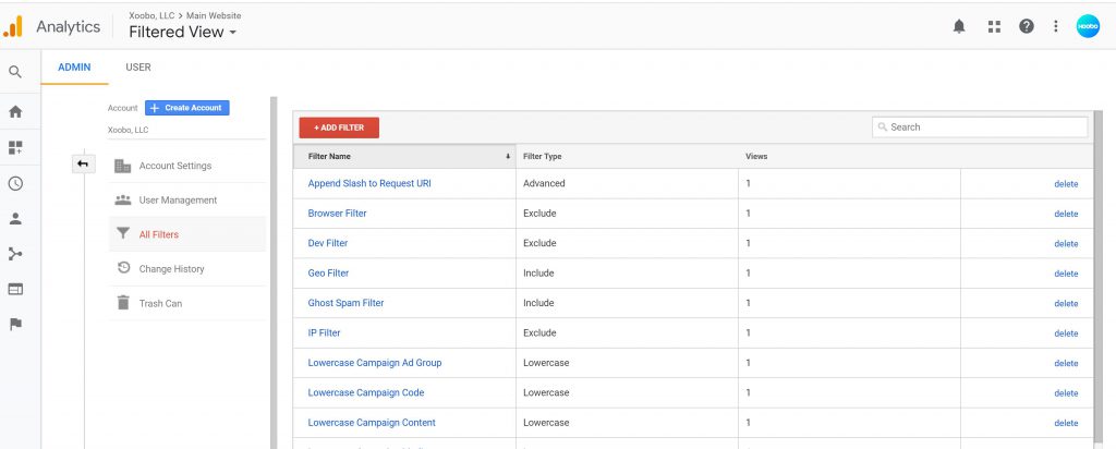 google analytics filters