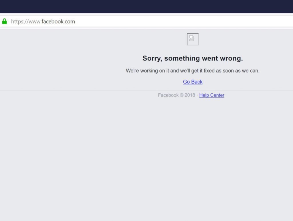 Facebook 503 Error