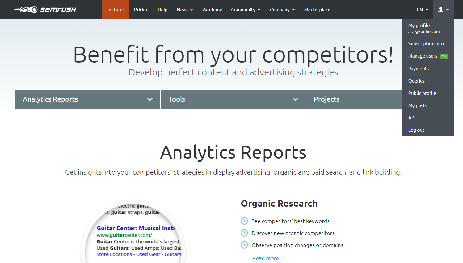 SEMrush SEO Tool