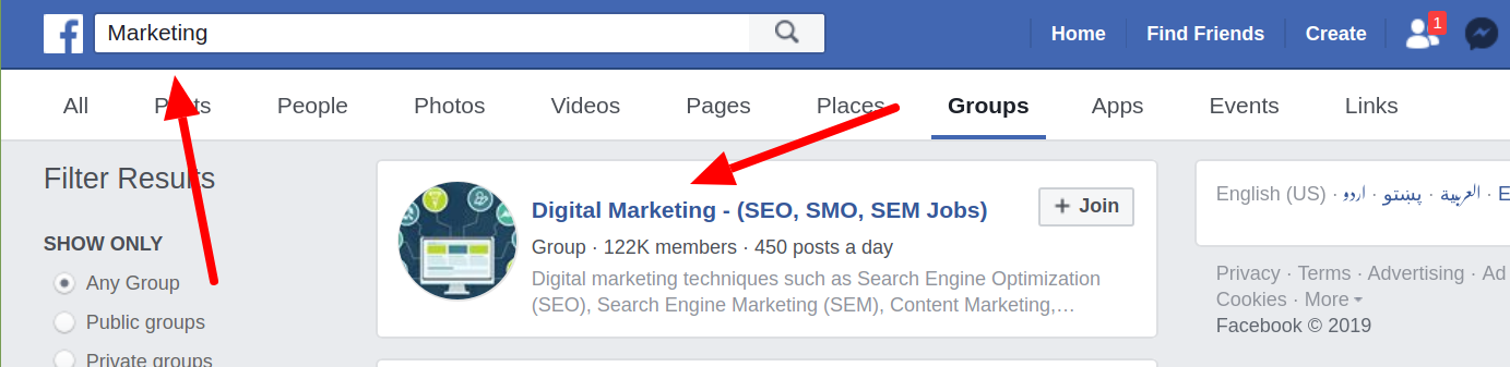 SEO for Facebook Group